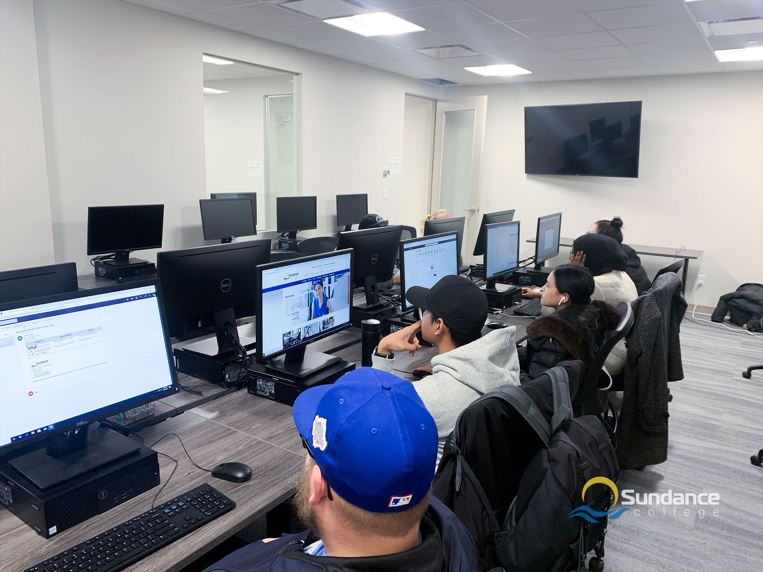 Mobile and Web Developer Diploma students are taking their software development course in one of Sundance College’s on-campus computer learning centers.