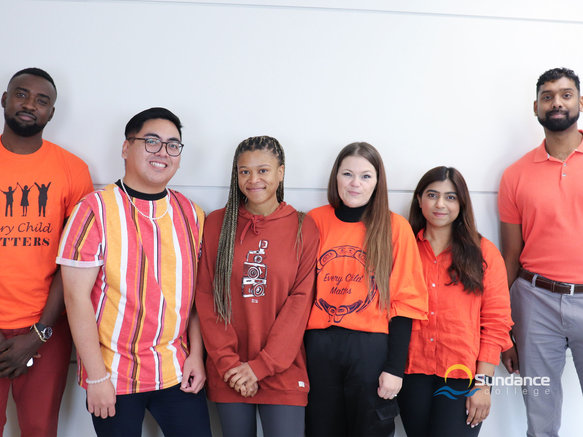The staff of Sundance College's Winnipeg campus, acknowledging Orange Shirt Day