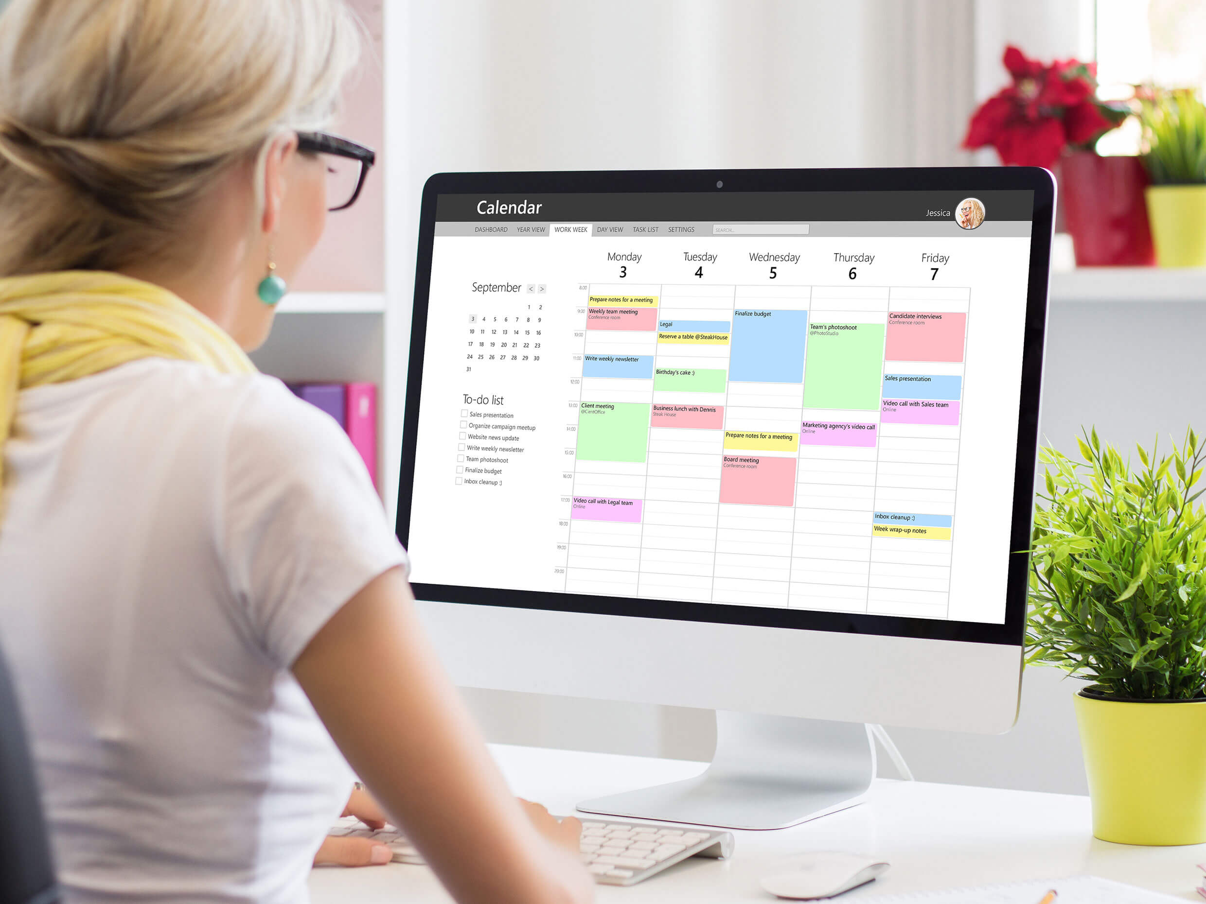 Student opening calendar app to organize tasks