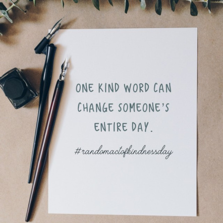 Random Act of Kindness Day message