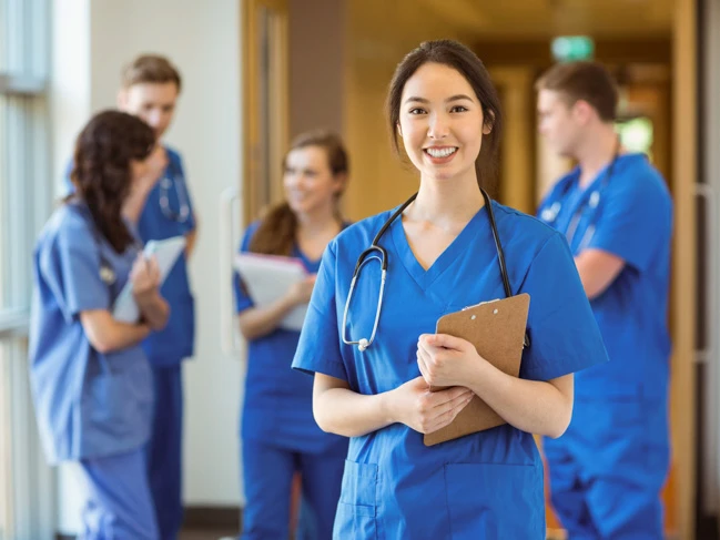 group of medical office assistant students