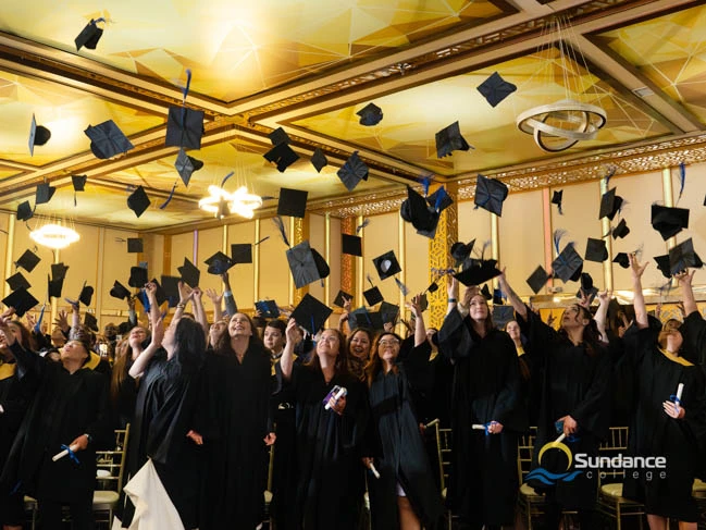 Hat Toss at Sundance College Graduation Calgary