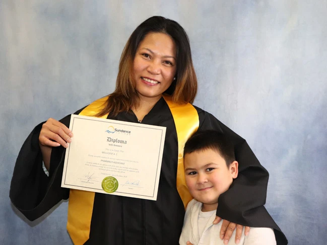 Mellicent Camacho Pharmacy Assistant Graduate with Sundance Diploma