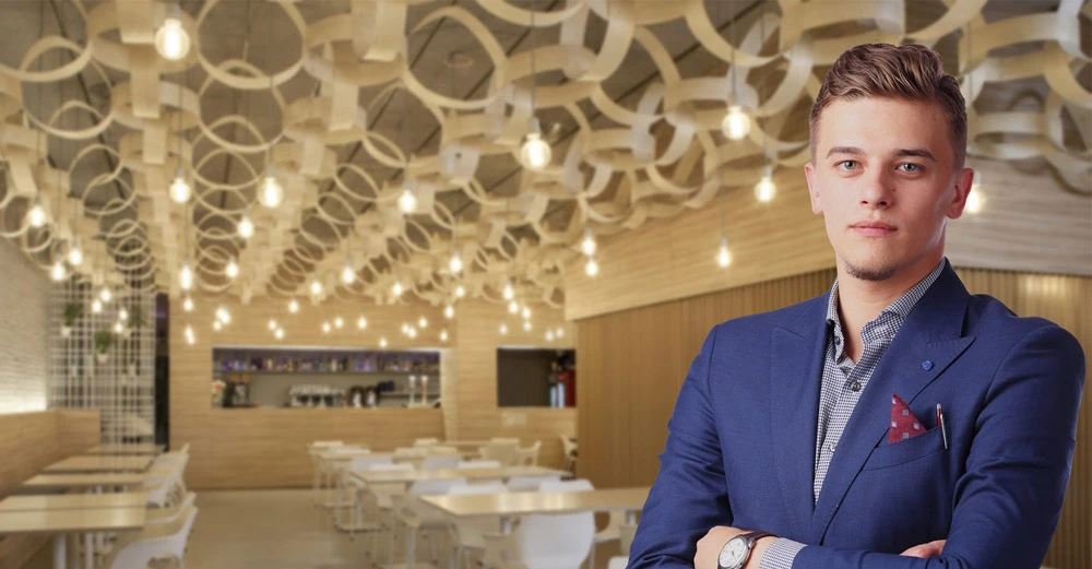 Restaurant manager standing in a restaurant