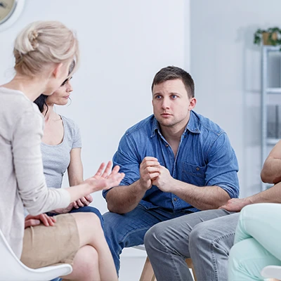 A group therapy session.