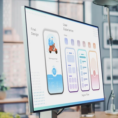 A user interface design presented on a computer screen.