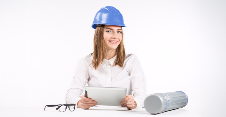 An oil and gas admin professional at work.